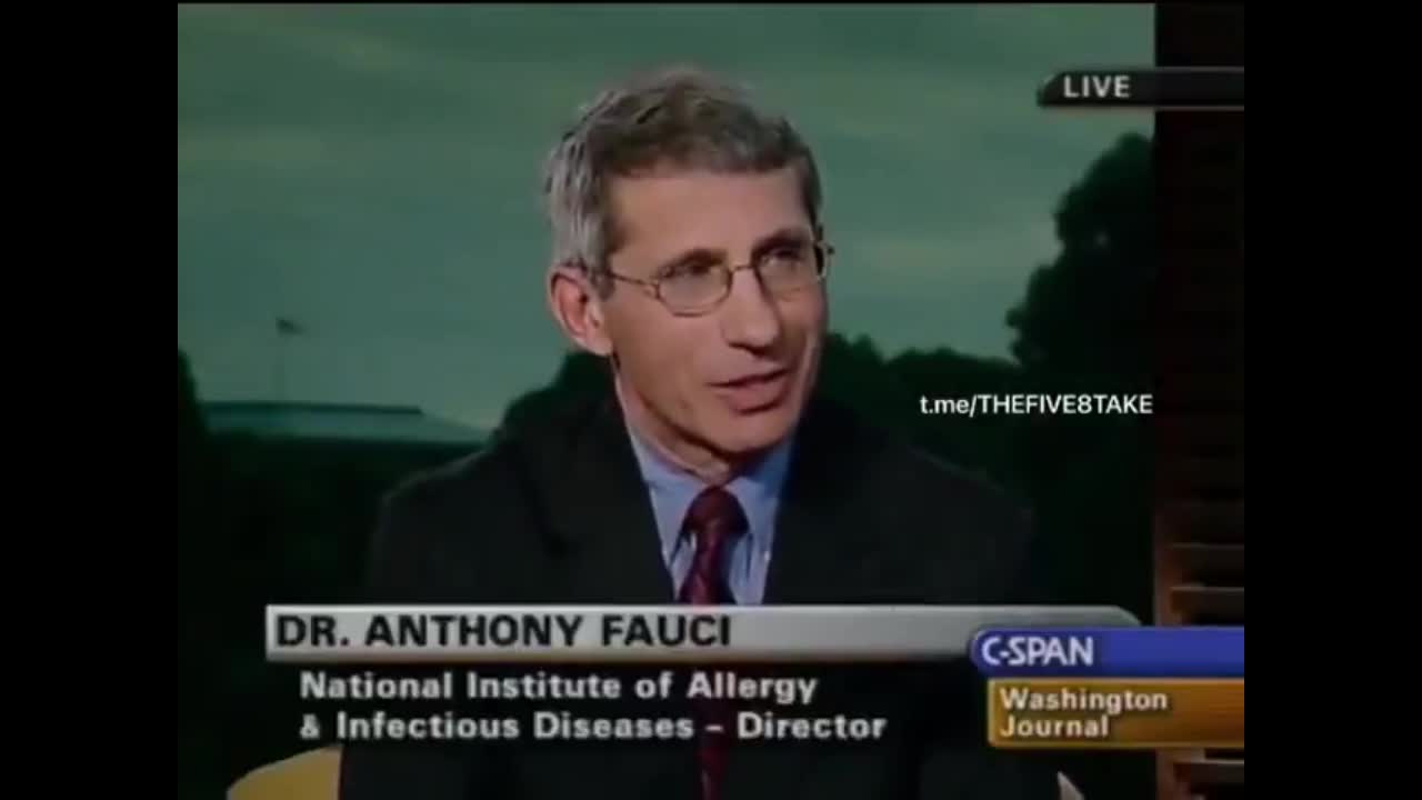 Fauci - You don't need a vaccine