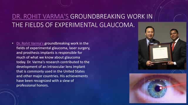 Dr. Rohit Varma as a full-time director of the Southern California Eye Institute