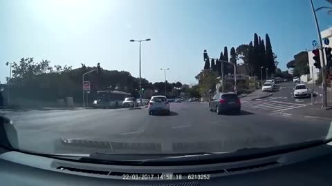 Car Crashes and Flips During Overtaking