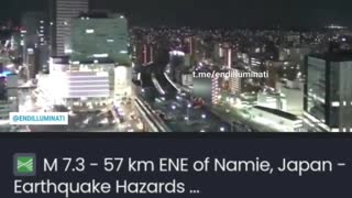 Green Flashes of Light - Earthquake Japan 03-16-2022