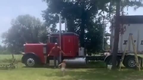 Cute son is happy when his father comes home from work