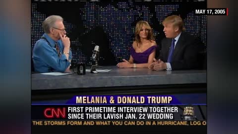 Donald and Melania Trump as newlyweds (2005 CNN Larry King Live full interview)