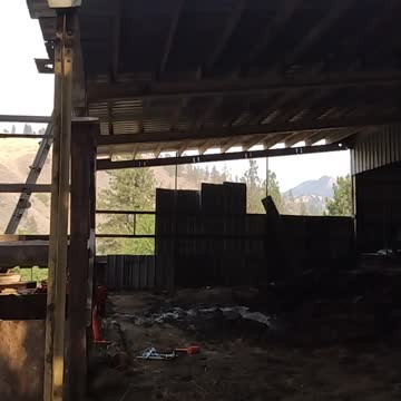 Finished barn lean roof under