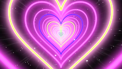 998. Colorful Heart Background💖Pink Tunnel Heart Background