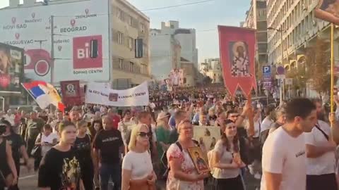 Serbs take to streets of Belgrade to Preserve Traditional Family, Religion, Moral Values