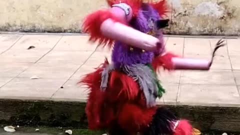 wooden doll dancing