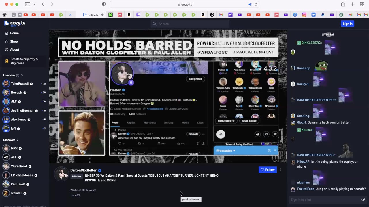 Groyper Queen Yasmin On Dalton's No Holds Barred "Cozy TV"