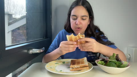 Fish Stick sandwich mukbang | ASMR