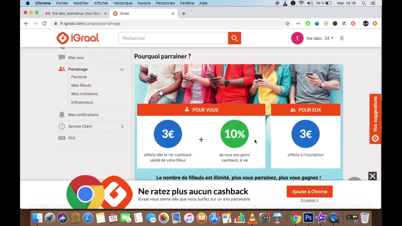 Gagner de l'argent avec ses achats grâce à Igraal (cashback)
