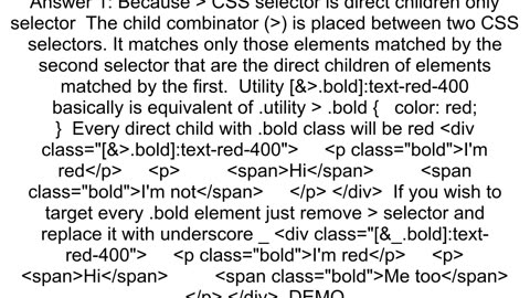 Applying style on children does not work in Tailwind