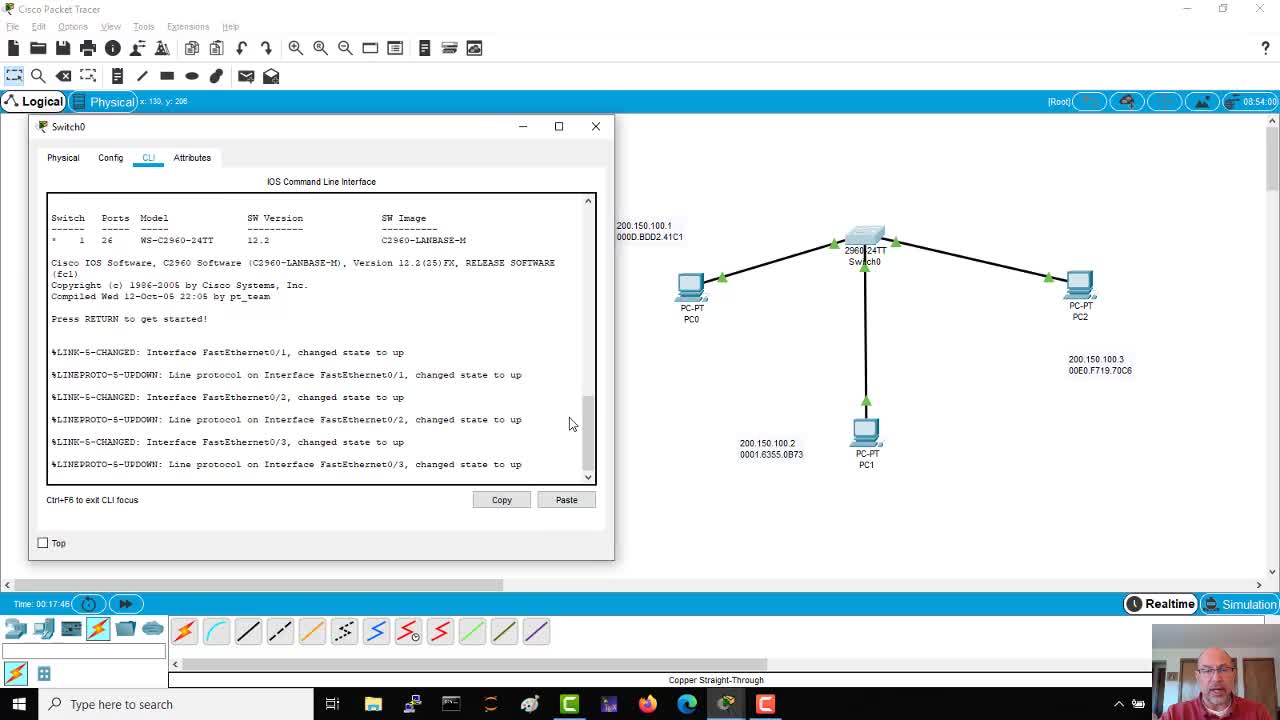 Packet Tracer - your first switch topology.