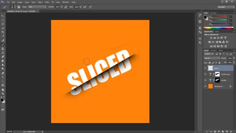 Sliced Text Effect in Photoshop