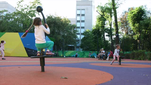 Girl playing in park