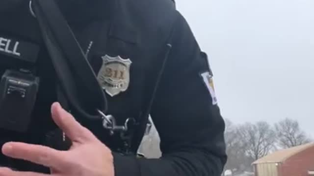 Giving uno reverse card to a cop