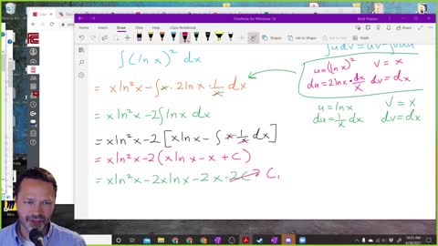 Calculus 1 - Section 7-1 - Integral of Natural log of x squared