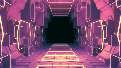 Futuristic hall, 3D render