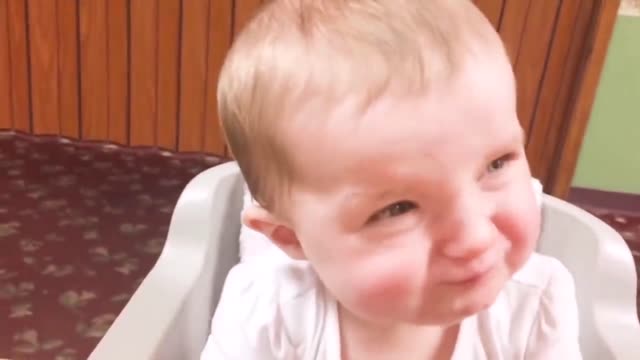 Cute Baby Eating Lemons For 1st Time - Try Not to Laugh - You Have to Laugh...