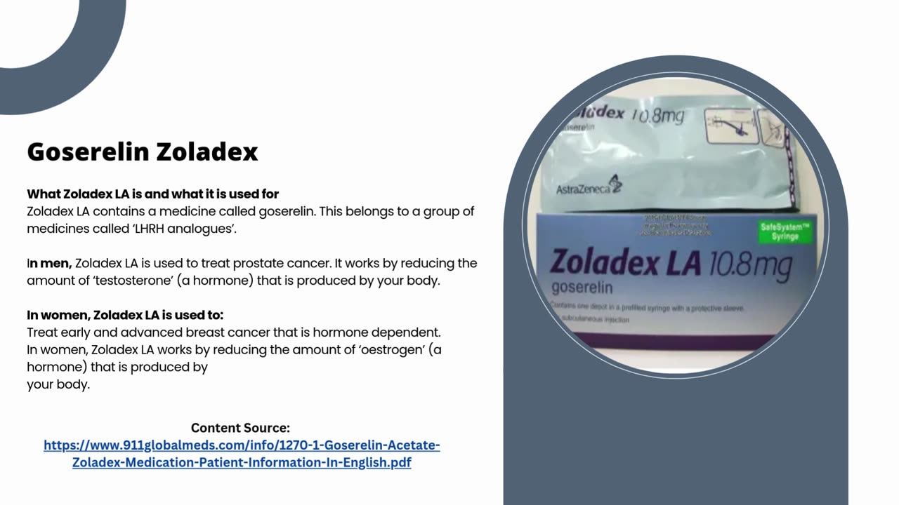 Goserelin Zoladex Injection Side effects