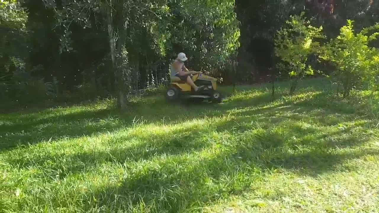 Riding Lawn Mower Fail