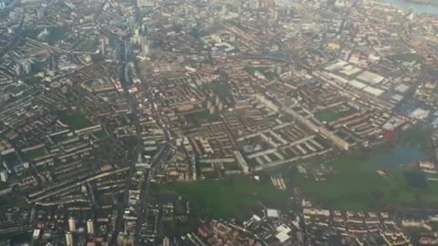 Overview of London City Center in England