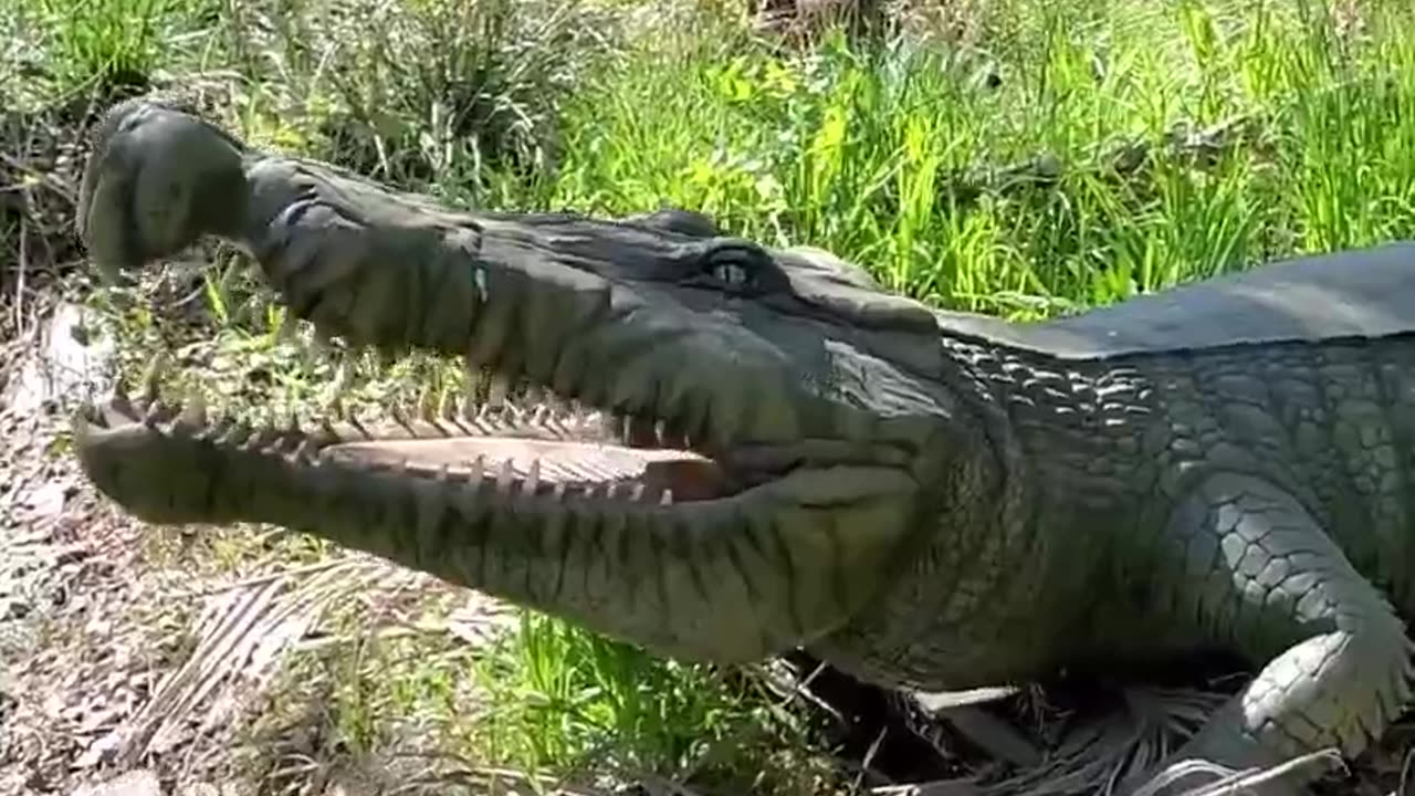 A close encounter with an angry Killer Pet Crocodile ready to attack and kill someone now