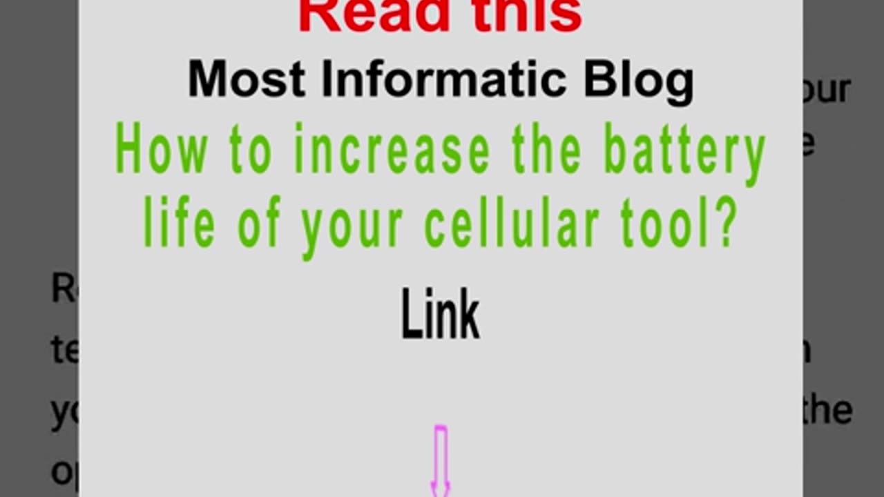 How to increase the battery life of your cellular tool?