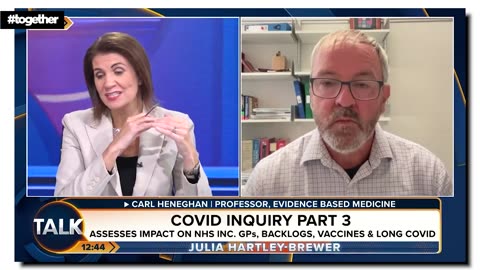 COVID INQUIRY: "What they should do is set out the collateral damage of lockdowns" (Carl Heneghan)