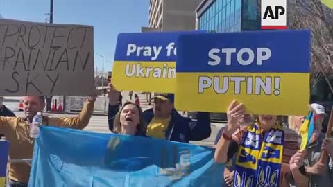 Rally held in Atlanta in support of Ukraine