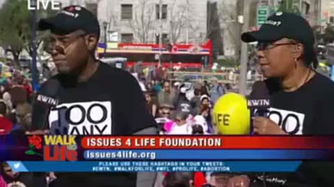 Walter B. Hoye II and Lori Hoye on EWTN at the 2015 Walk For Life West Coast