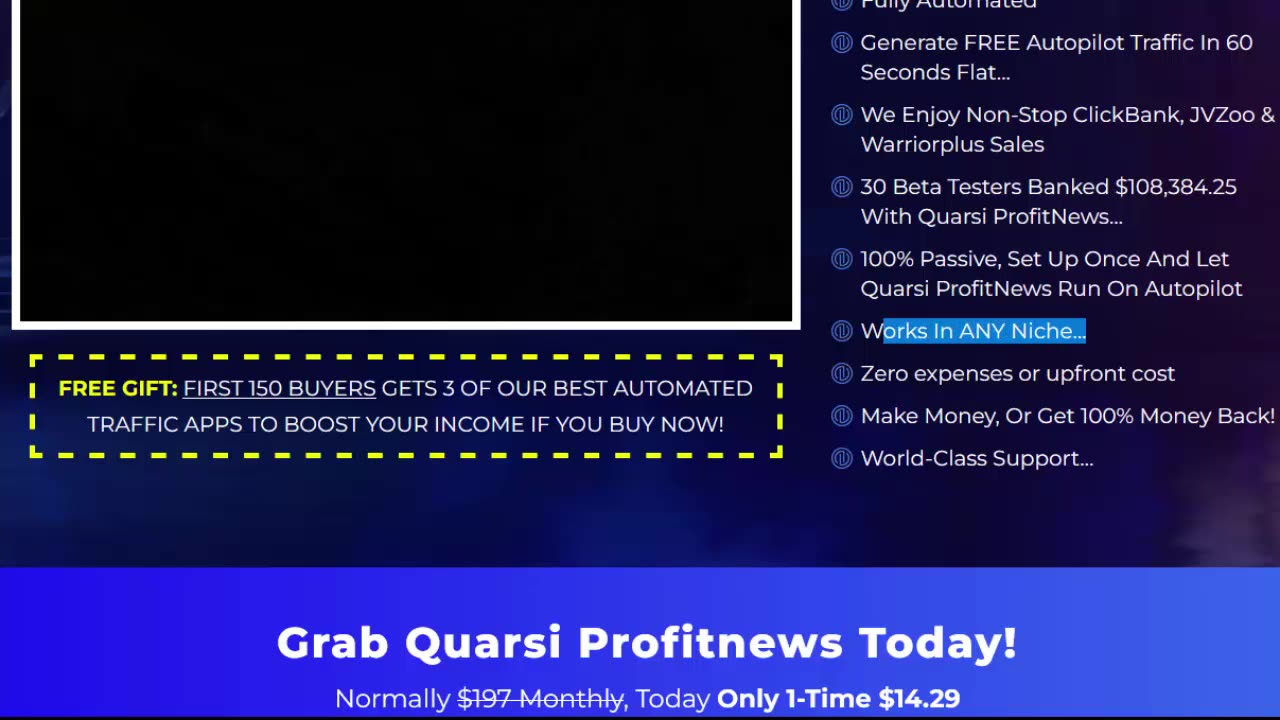 Quarsi Profit News Review – Consistently Generate Weekly Income Without Spending A Dime On Traffic