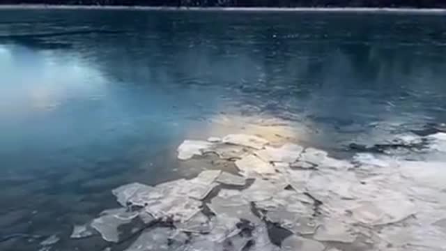 Amazing frozen river