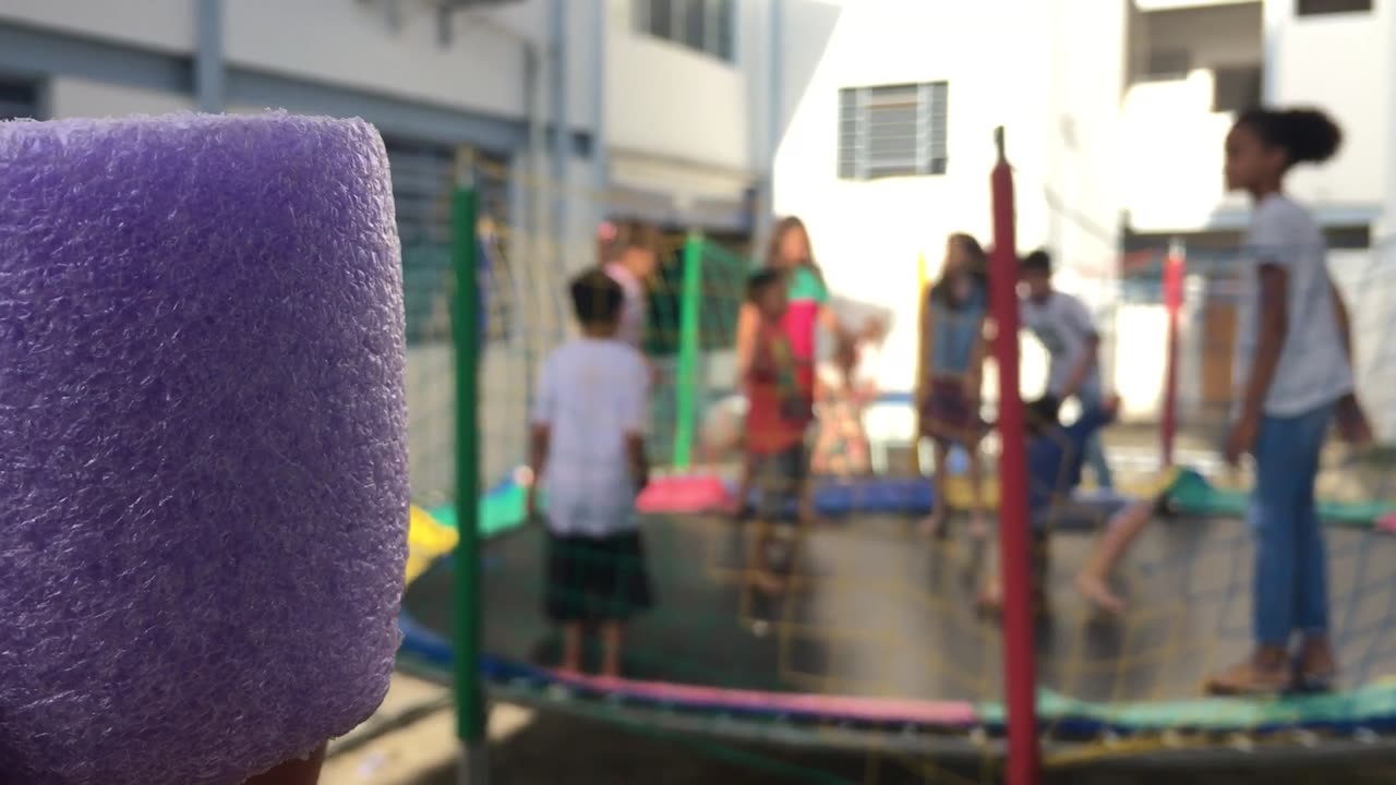 Kids playing on Trampoline