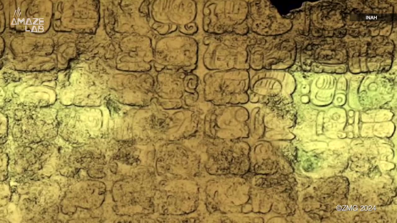 Ancient Glyphs Discovered on Massive Stone Slab Detail Untold Secrets of Mayan City