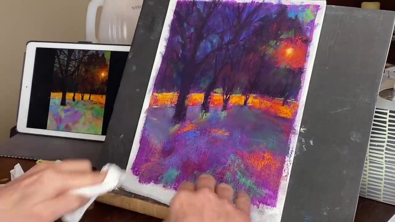 How to Paint on Canvas with Soft Pastels / A New Technique