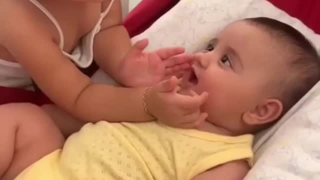 cool funny baby😊 | #shorts #WOAvideos #coolpeachybaby #mischievousbaby