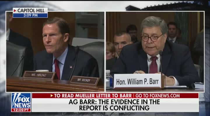 Blumenthal questions AG Barr