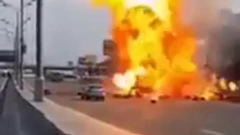 Gas Barrel Explosion in Russia