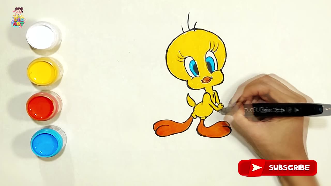 Easy Tweety Painting for Kids 🐤 | Step-by-Step Art Guide