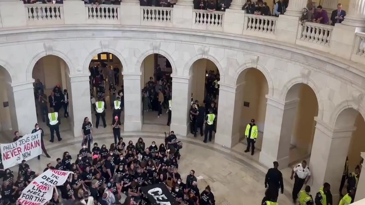 Pro-Palestine Supporters Storm The Capitol In DC, Take Over Rotunda Just Like Jan 6ers