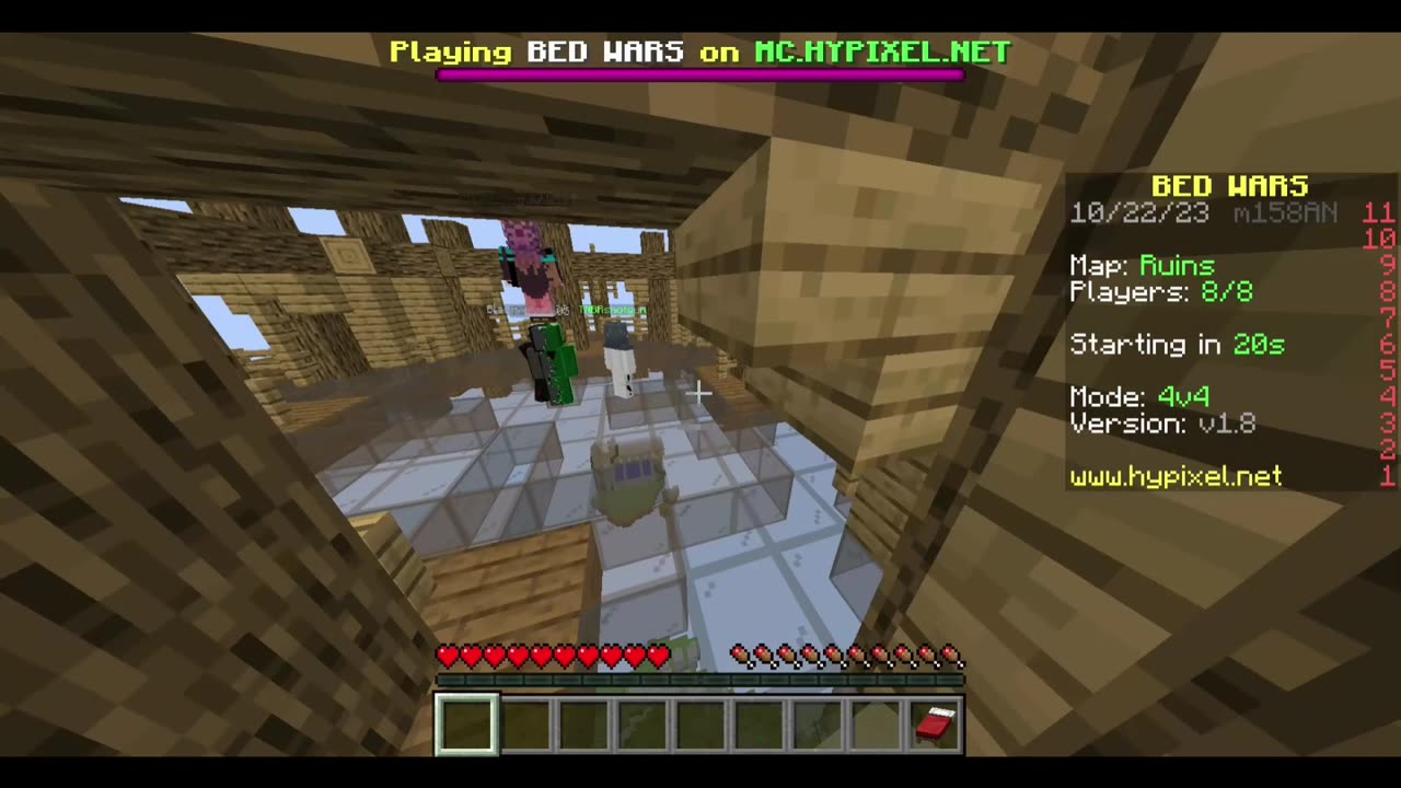 hypixel Minecraft Bed wars... FAIL