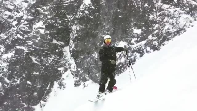 Two angles ski backflips faceplant