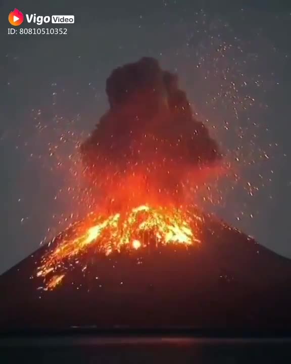 Force of an erupting volcano