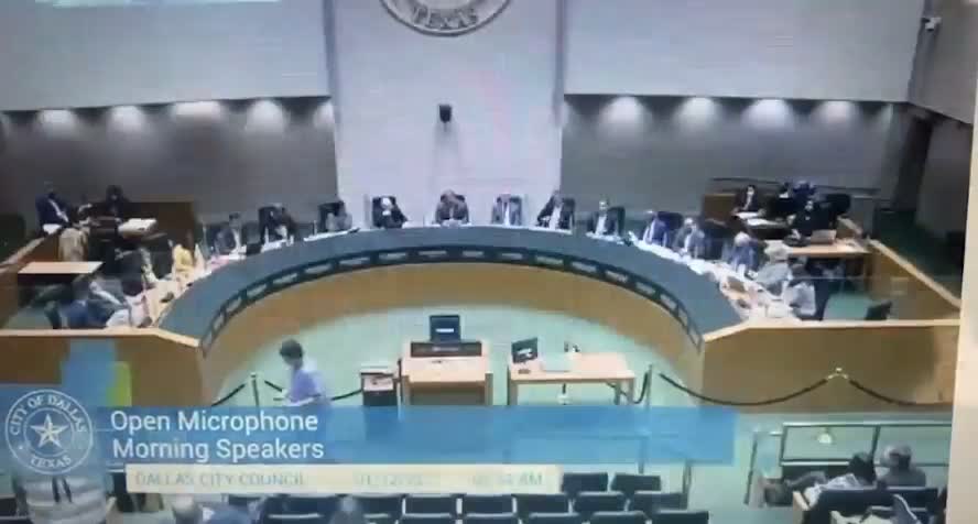 Nurse in Texas "performs" during a City Council meeting