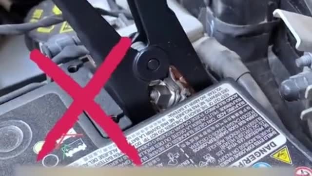鳄鱼夹正确的应用方式#修车 #汽修 #工具(1)