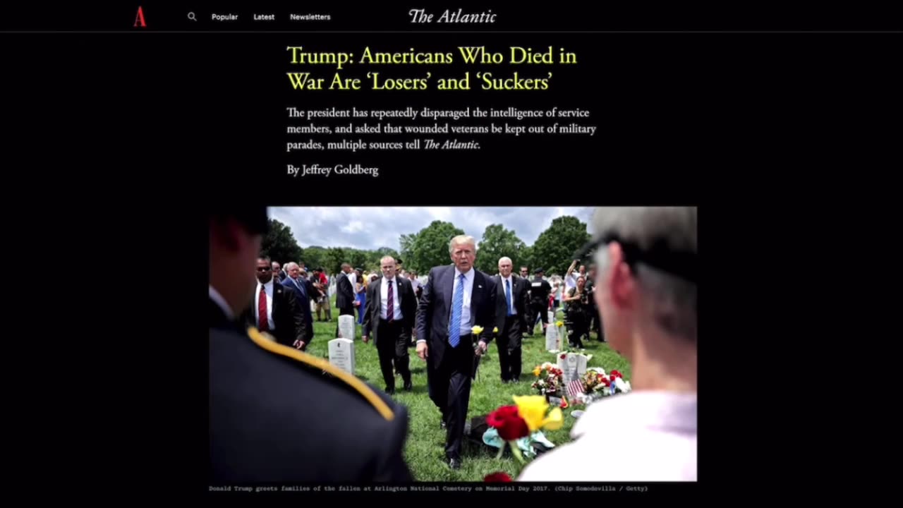 Trump says he was at Arlington to 'celebrate'