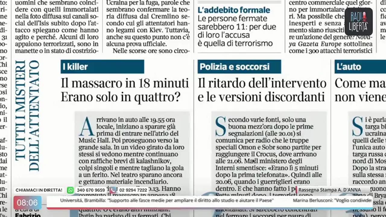 🔴 Rassegna Stampa del 25.03.2024 di Antonino D'Anna su Radio Libertà