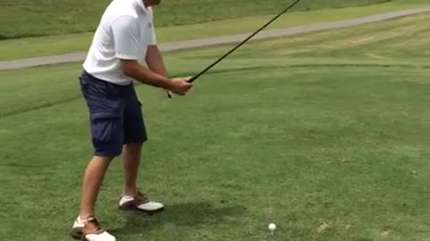 Epic golf swing fail