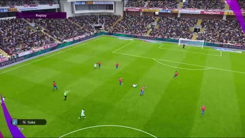 English Premier League Man City Vs Crystal Palace 3 - 0 Pro Evolution Soccer Game-Play