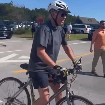 WTF 🤣 Joe Biden falls off bike on Delaware ride with Jill.