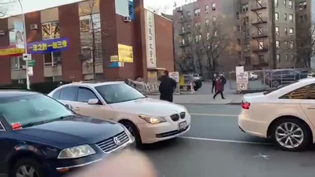 CAR CRASHES INTO NYC BAKERY ON OPENING DAY AFTER ROAD RAGE DISPUTE